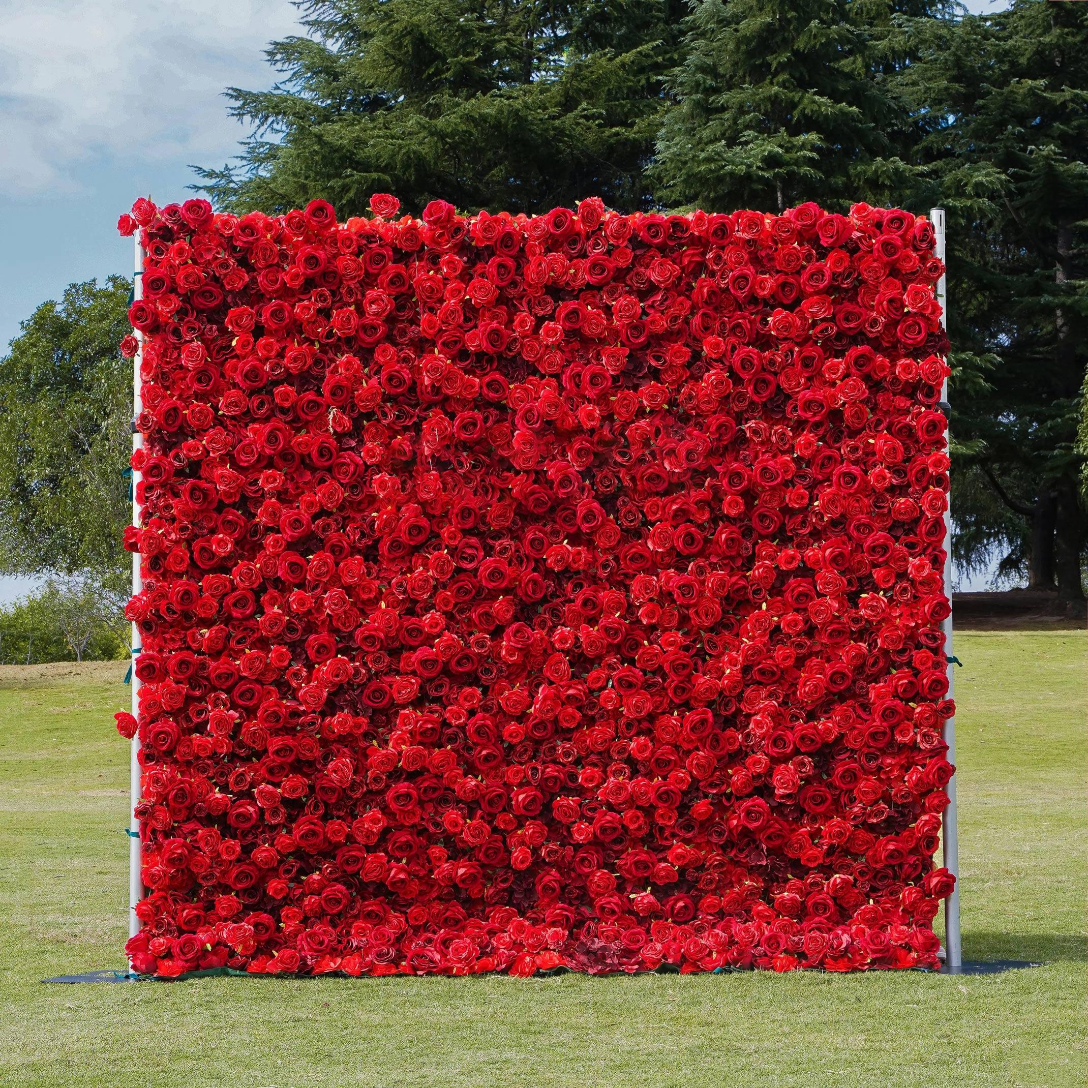Red Rose Flower Wall Rental Tampa