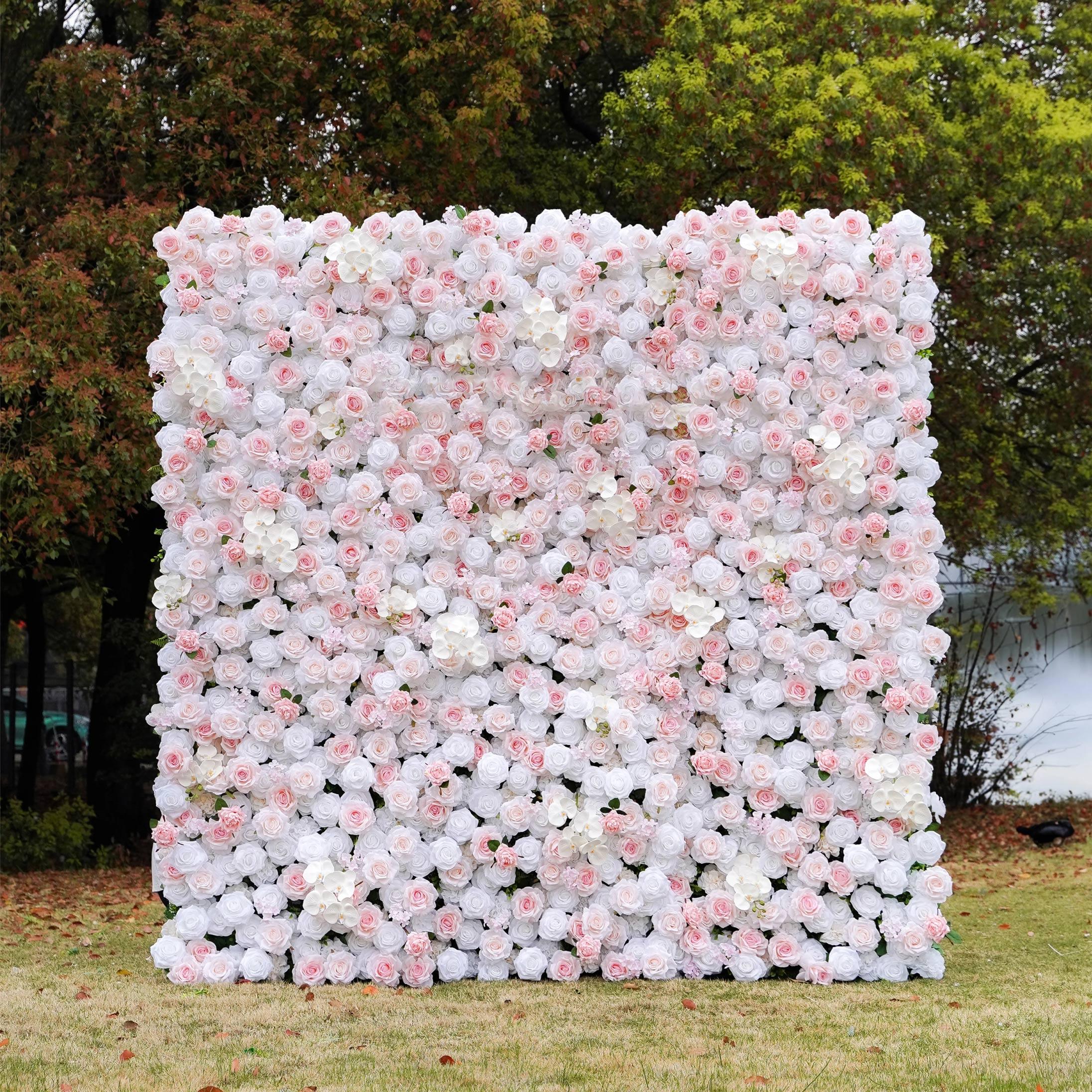 Pink & White Rose Flower Wall Tampa